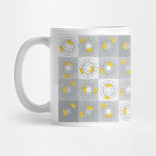 Quilted Effect In Yellow And Gray Gradients Mug